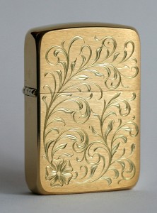 Engraved Zippo lighter