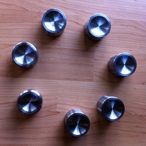 Stainless amplifier knobs